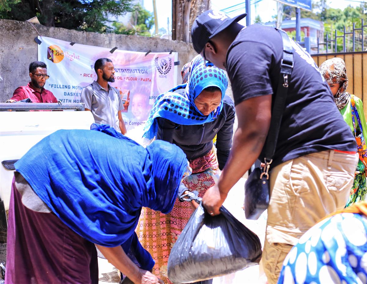 BeLight food distribution event